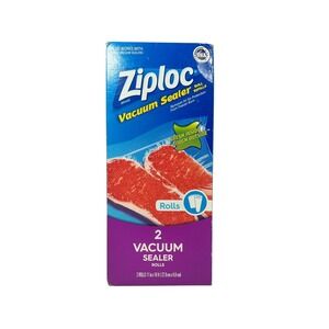 Ziploc Vacuum Sealer Roll Refills 2 Rolls‎ 11" x 16 ft Food Storage BPA Free